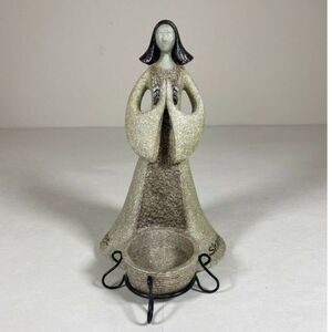 Angel Figurine With Candle Holder "The Light" ArtStone‎ By Carson